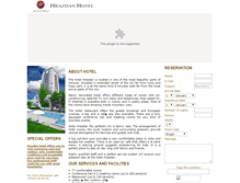 Tablet Screenshot of hotelhrazdan.am